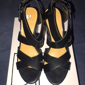 BP Nordstrom Terry Block Heel Sandal Size 9